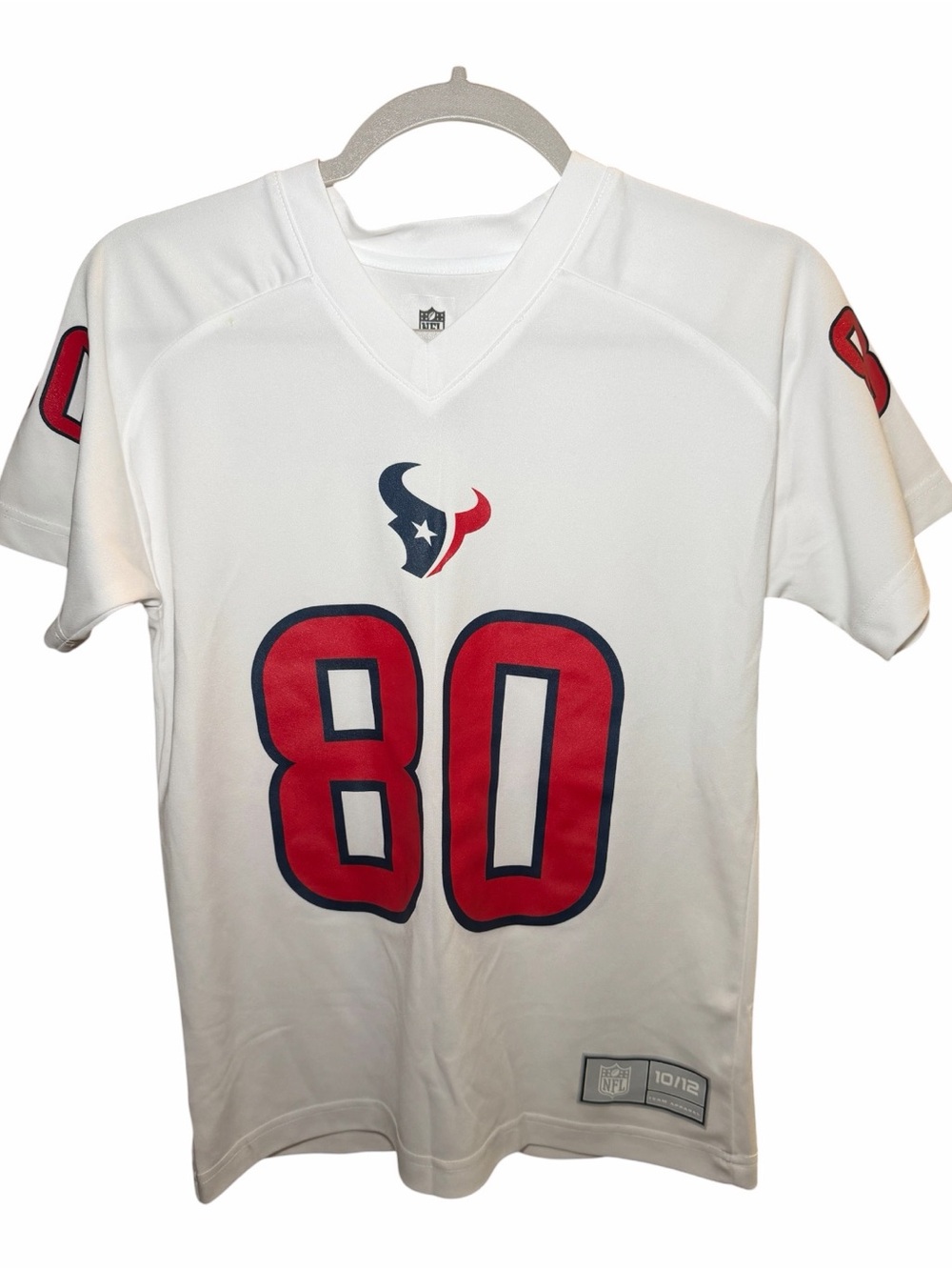 Houston Texans Andre Johnson #80 Youth Jersey White Size M 10/12 NFL - Picture 1 of 5